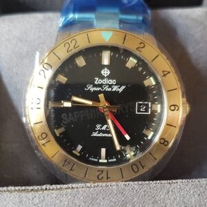 Zodiac Super Sea Wolf GMT with Black and Gold Accents